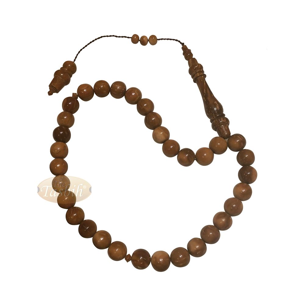 10 mm Exotic Kuka 33-Bead Tasbih Prayer Beads Ottoman Style Alif