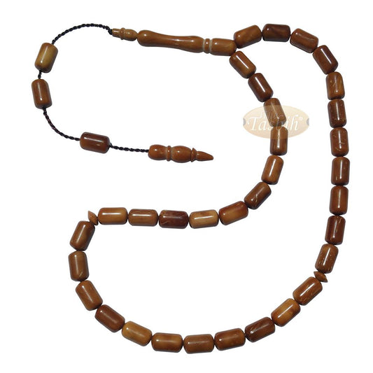 33-Bead Barrel Shape 6×10 mm Natural Color Kuka Prayer Beads Misbaha Dhikr Tasbih