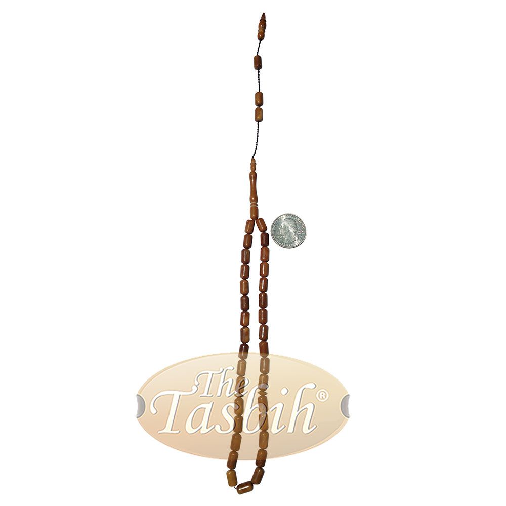 33-Bead Barrel Shape 6×10 mm Natural Color Kuka Prayer Beads Misbaha Dhikr Tasbih