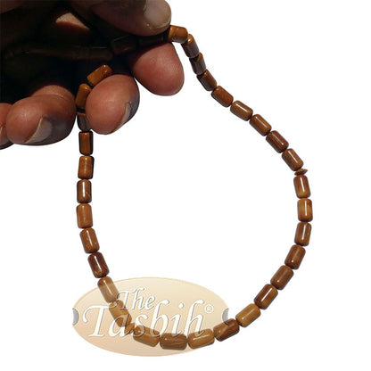 33-Bead Barrel Shape 6×10 mm Natural Color Kuka Prayer Beads Misbaha Dhikr Tasbih
