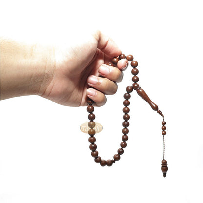 Genuine Kuka Tasbih Small 33-Ct Antique Color 10 mm Bead Handcrafted Turkish Seed Muslim Prayer Beads Sibha Misbaha Dhikr Tasbeeh Gift Boxed