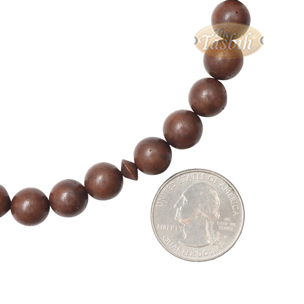 Genuine Kuka Tasbih Small 33-Ct Antique Color 10 mm Bead Handcrafted Turkish Seed Muslim Prayer Beads Sibha Misbaha Dhikr Tasbeeh Gift Boxed