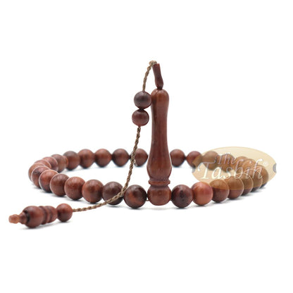 Genuine Kuka Tasbih Small 33-Ct Natural Color Islamic 8 mm Bead Handcrafted Turkish Seed Prayer Beads Sibha Misbaha Dhikr Tasbeeh Gift Boxed