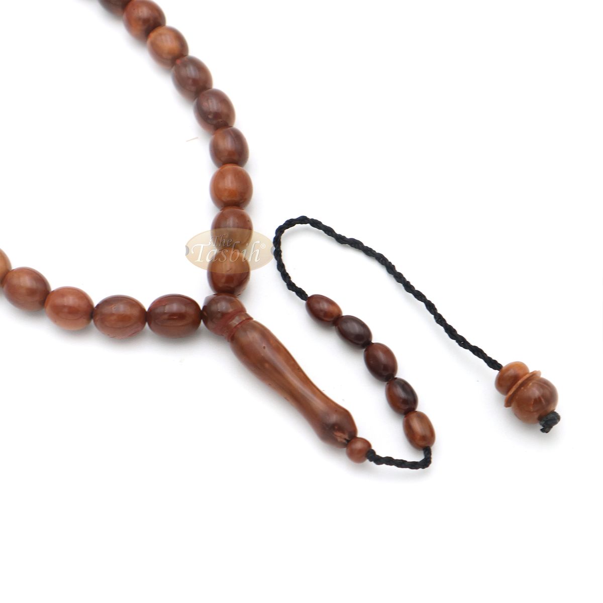 Genuine Kuka Tasbih – 9×12 mm Oval Bead Kuka seed Wood Prayer Beads