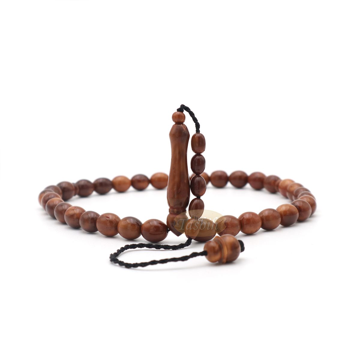 Genuine Kuka Tasbih – 9×12 mm Oval Bead Kuka seed Wood Prayer Beads