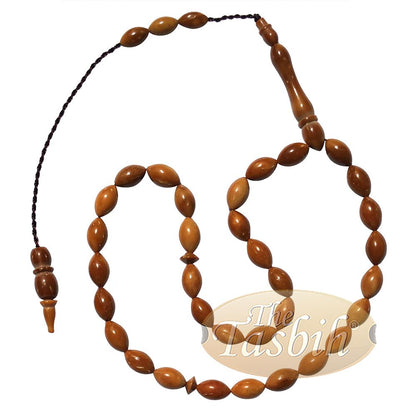 Small Kuka Tasbih 6×10 mm Date-Shaped Natural Color with 33 Beads – Limited Edition