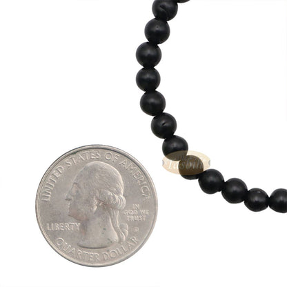 Small Kuka 33ct Tasbih Bracelet – Handcrafted 5 mm Round Genuine Black Color Seed Prayer Rosary Beads in Gift Box