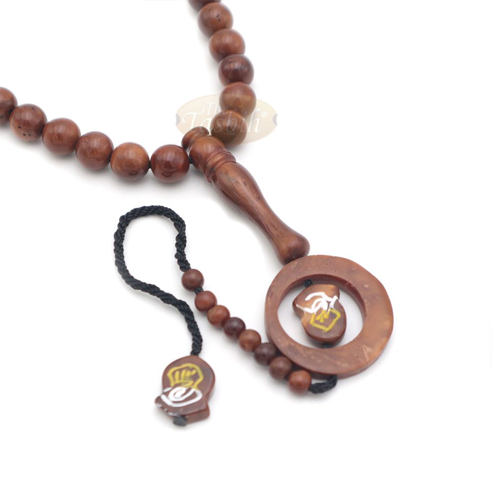 Sandal Spindle Design Kuka Tasbih 33-bd 8.5 mm Kuka Beads