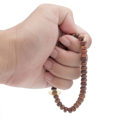 Small Kuka 33ct Tasbih Prayer Beads – Adjustable Handcrafted 5×8 mm Short Barrel Genuine Natural Color Shiny Seed Rosary Beads in Gift Box