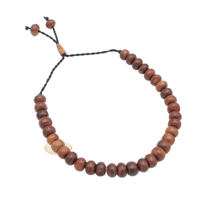 Small Kuka 33ct Tasbih Prayer Beads – Adjustable Handcrafted 5×8 mm Short Barrel Genuine Natural Color Shiny Seed Rosary Beads in Gift Box