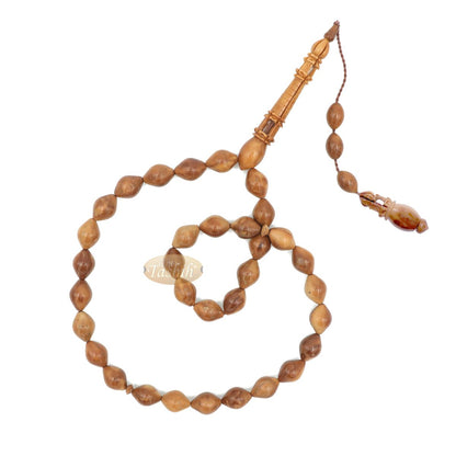 Kuka Tasbih – Handcrafted Sculptured Limited-Edition Minare Design 10×14 mm 33-Ct Oval Muslim Prayer Beads In Gift Box