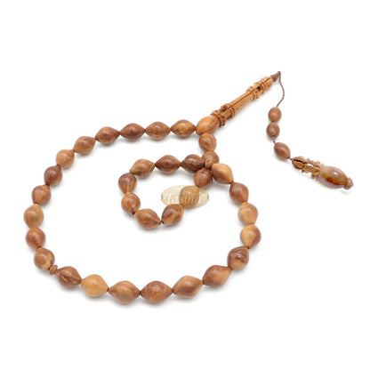 Kuka Tasbih – Handcrafted Sculptured Limited-Edition Minare Design 10×14 mm 33-Ct Oval Muslim Prayer Beads In Gift Box