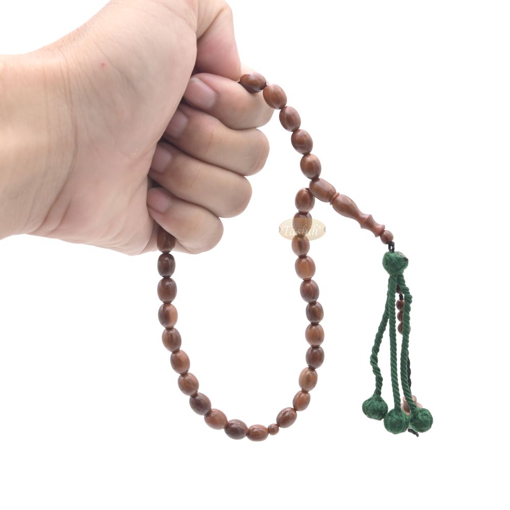 Medium 10x8mm Genuine Kuka Misbaha – Handcrafted 33-bead Muslim Prayer Beads Tasbih