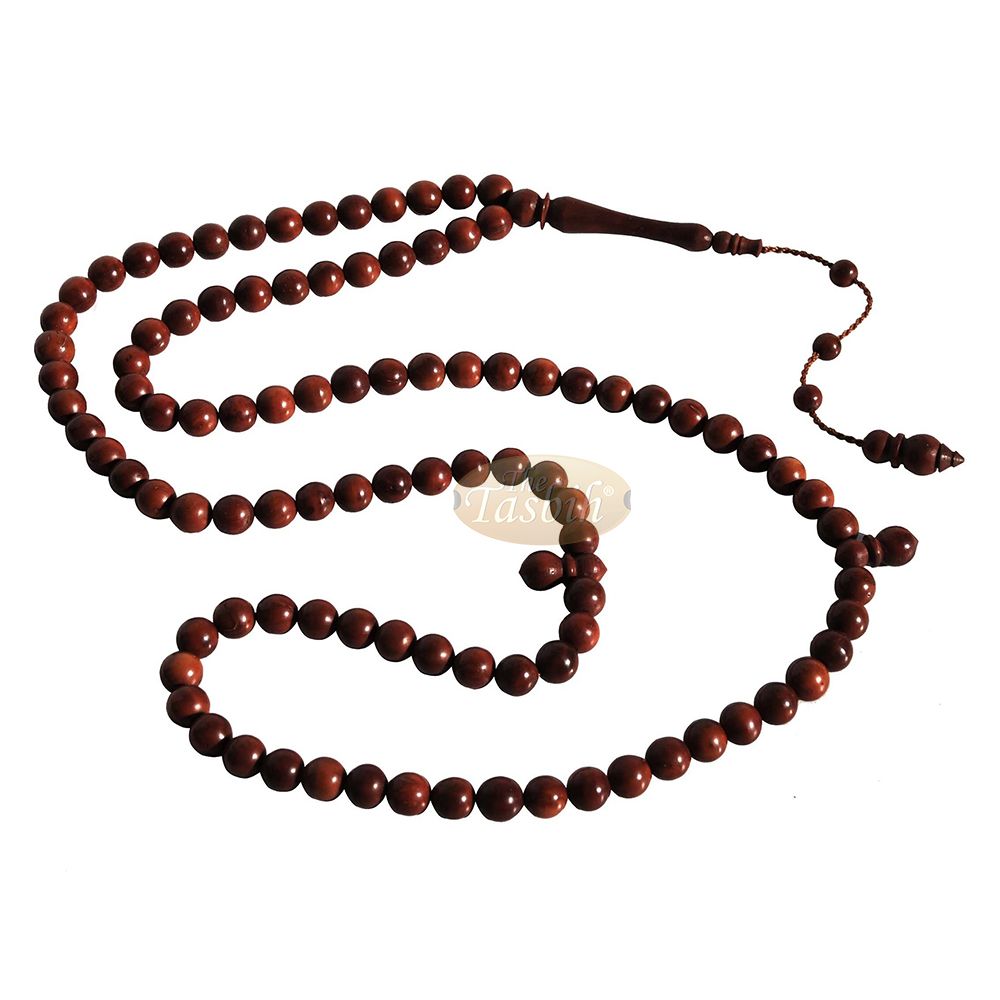 Genuine Kuka Tasbih Small 99-Ct Natural Color 6 mm Handcrafted Turkish Seed Muslim Prayer Beads Sibha Misbaha For Dhikr Gift Boxed