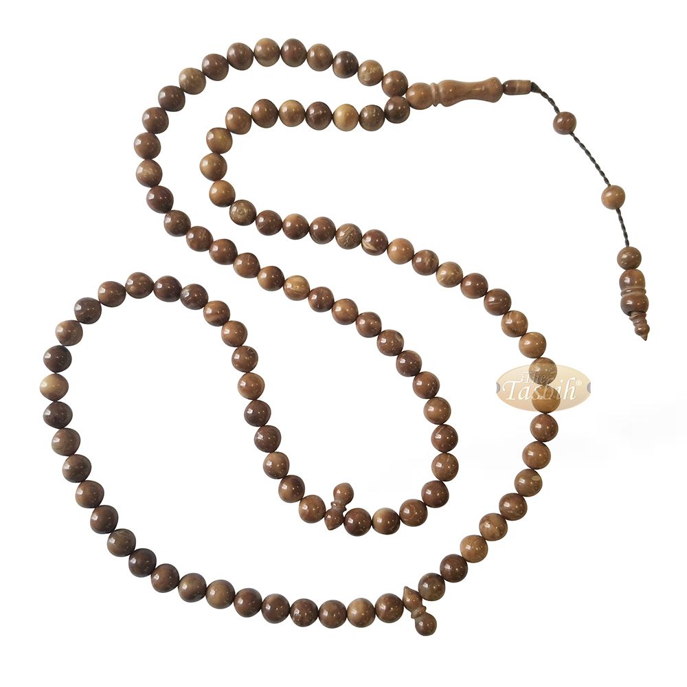 Natural Color 8 mm Turkish Kokka – Kuka Seed Prayer Beads – Rosary – Misbaha