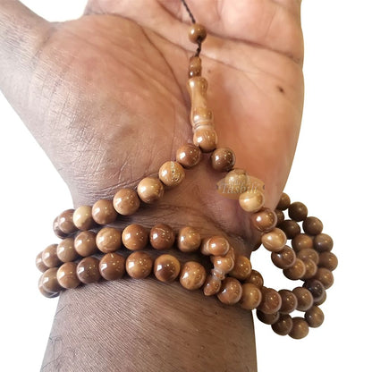 Natural Color 8 mm Turkish Kokka – Kuka Seed Prayer Beads – Rosary – Misbaha