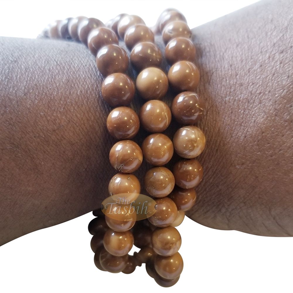 Natural Color 8 mm Turkish Kokka – Kuka Seed Prayer Beads – Rosary – Misbaha