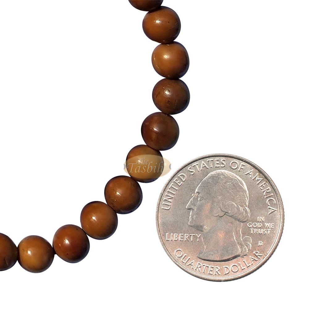 Natural Color 7 mm 99 bead Kuka Tasbih Round Beads