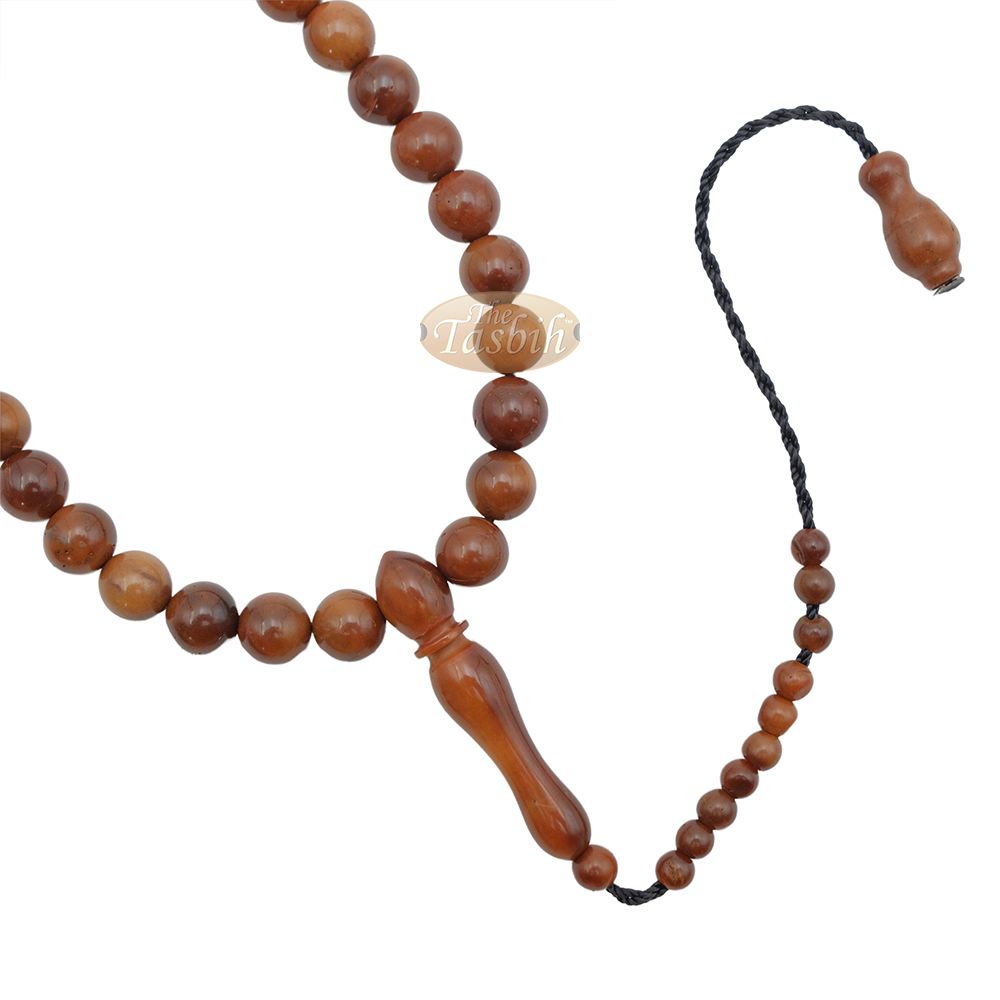 Genuine Kuka Seed Tasbih Sibha 99 count 8.5 mm Beads Handcrafted Islamic Prayer Necklace