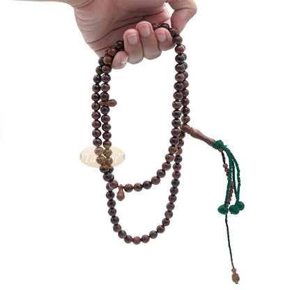 Natural Color Genuine Kuka Misbaha – 9 mm 99 count with Yarn Stops