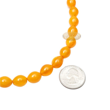 Islamic Prayer Beads Large 33-Ct Tasbih 13×10 mm Oval Acrylic Marble Orange From Konya Muslim Dhikr Salat Beads Foxtail Tassels No Dividers