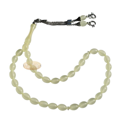 33-Bead Glow-In-The-Dark Acrylic Oval Turkish-Style Tasbih Muslim Dhikr Beads with Kizilay Charms