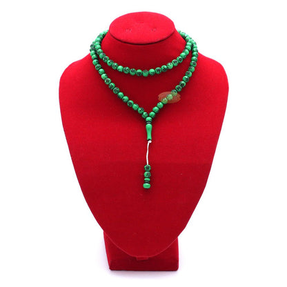 Muslim Prayer Beads Tasbih with Allah Muhammad engraved On 7 mm Beads 26-inch Bright Green – 99 count Tasbeeh Sibha Misbaha Dhikr Beads For Salawat