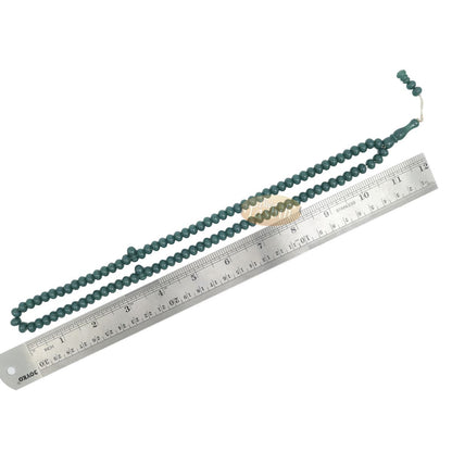 Small Forest Green Plastic Tasbih 6×5 mm Beads Dhikr Zikr Prayer Beads