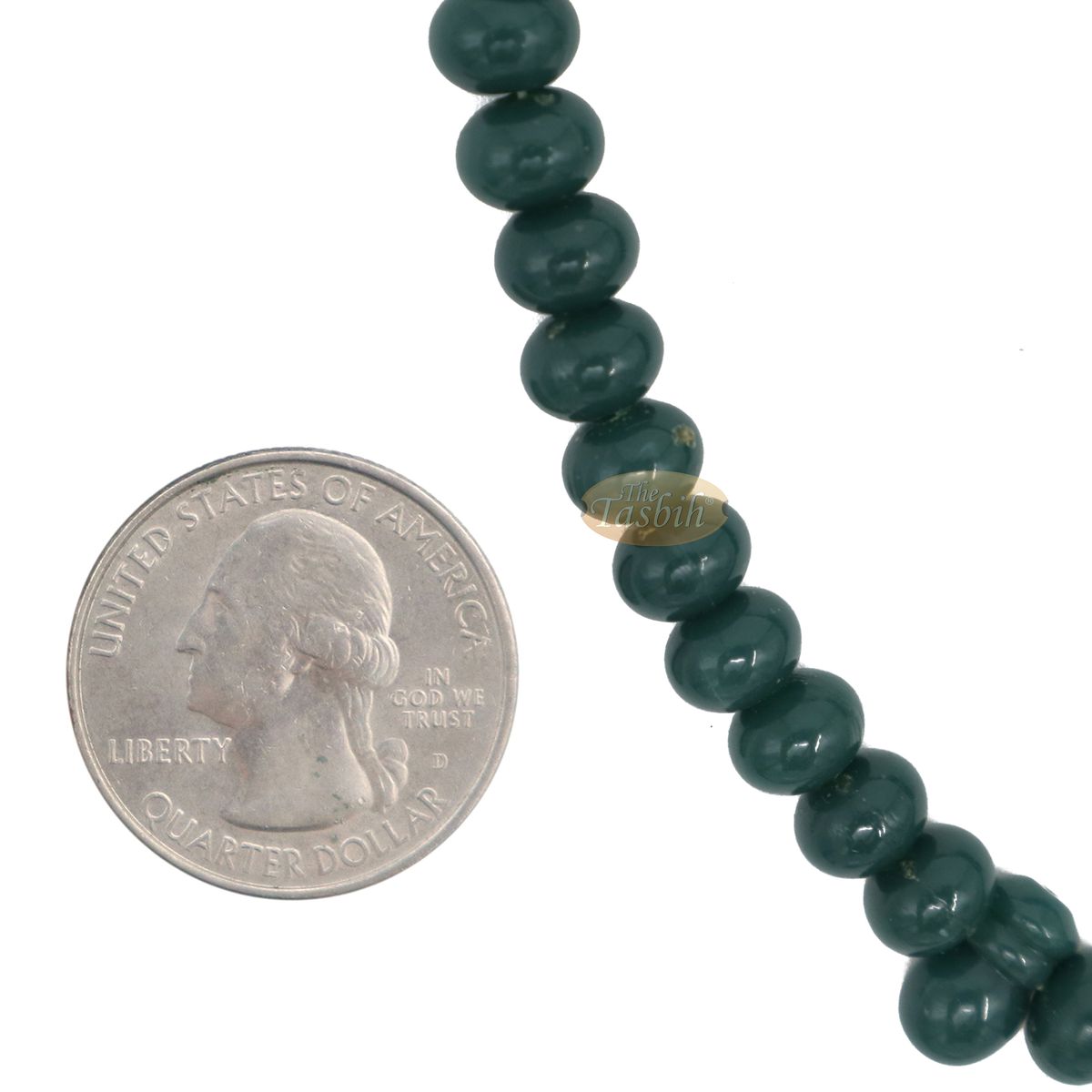 Small Forest Green Plastic Tasbih 6×5 mm Beads Dhikr Zikr Prayer Beads