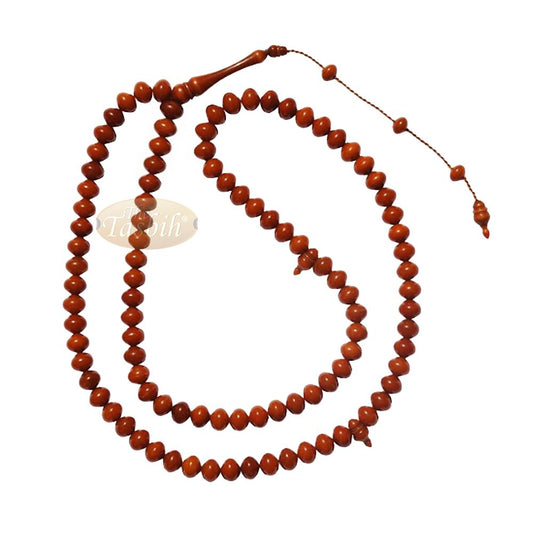 8×10 mm Caramel Color Monomer Misbaha Prayer Beads Islamic Rosary