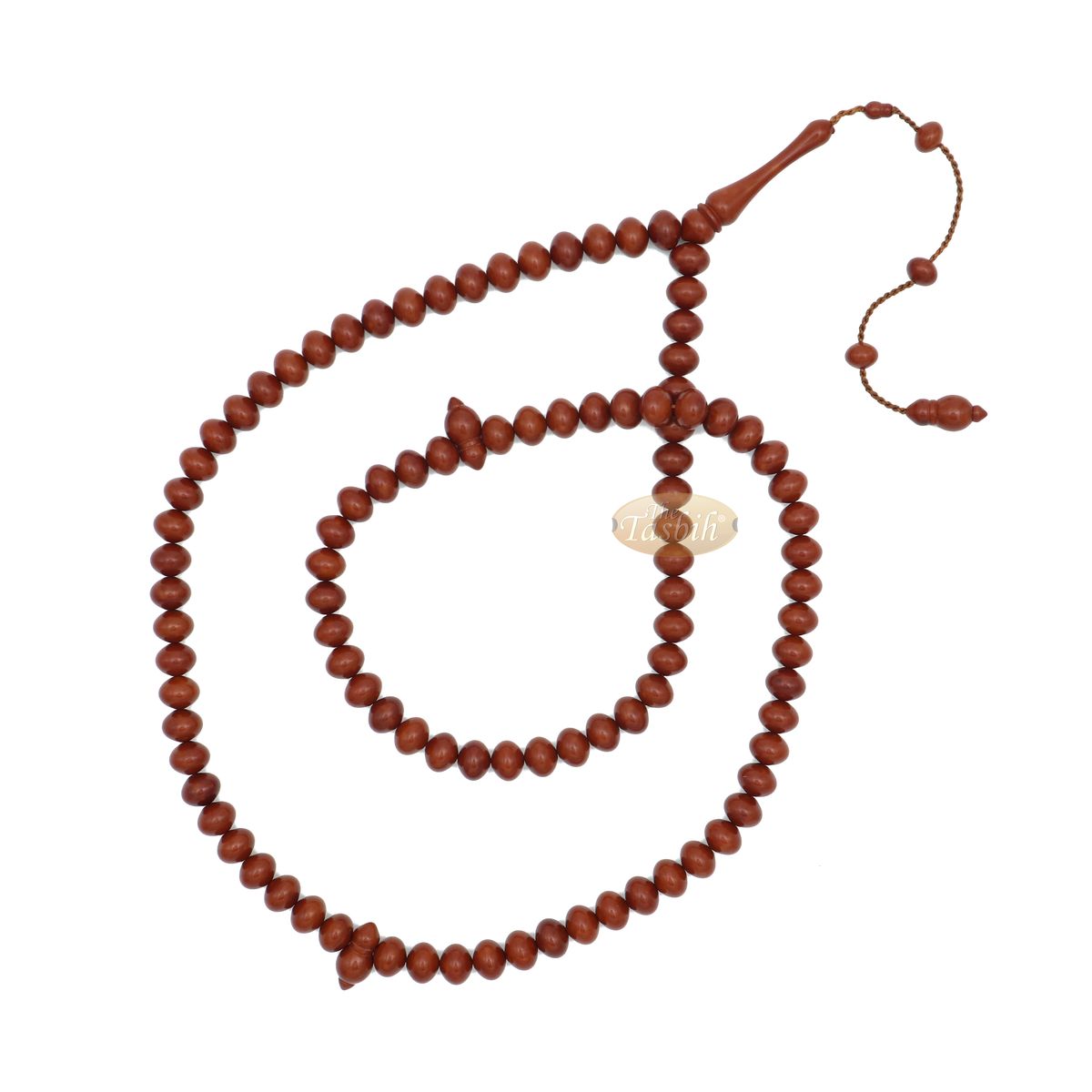 8×10 mm Brown Color Monomer Misbaha Prayer Beads Islamic Rosary