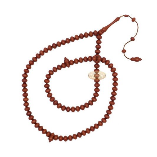 8×10 mm Brown Color Monomer Misbaha Prayer Beads Islamic Rosary