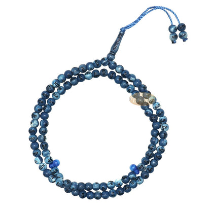 Marble Blue Plastic Small 7 mm Prayer Tasbih Silver Allah Muhammad Beads