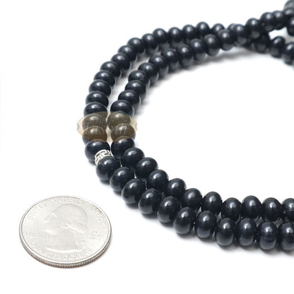 Black Plastic Oval greek Divider 99 Beads 7×5 mm Crescent Moon Tassels