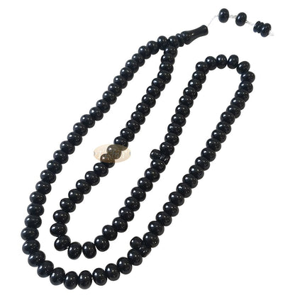 Islamic Subha Beads, Medium-Size Black Hard Monomer 7×8 mm Simple 26-inch
Muslim 99-Bd Tasbeeh Sibha Misbaha Dhikr and Prayer Necklace