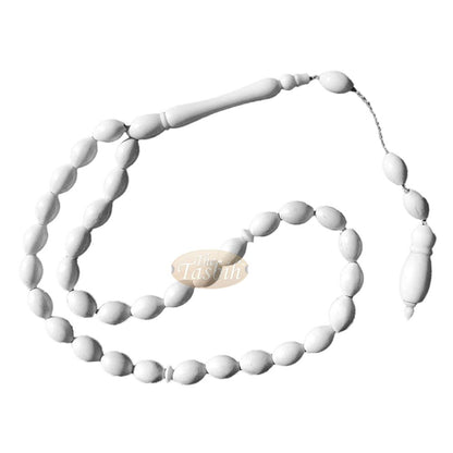 Small Camel Bone 6×8 mm Elongated Oval 33 Beads Tasbih