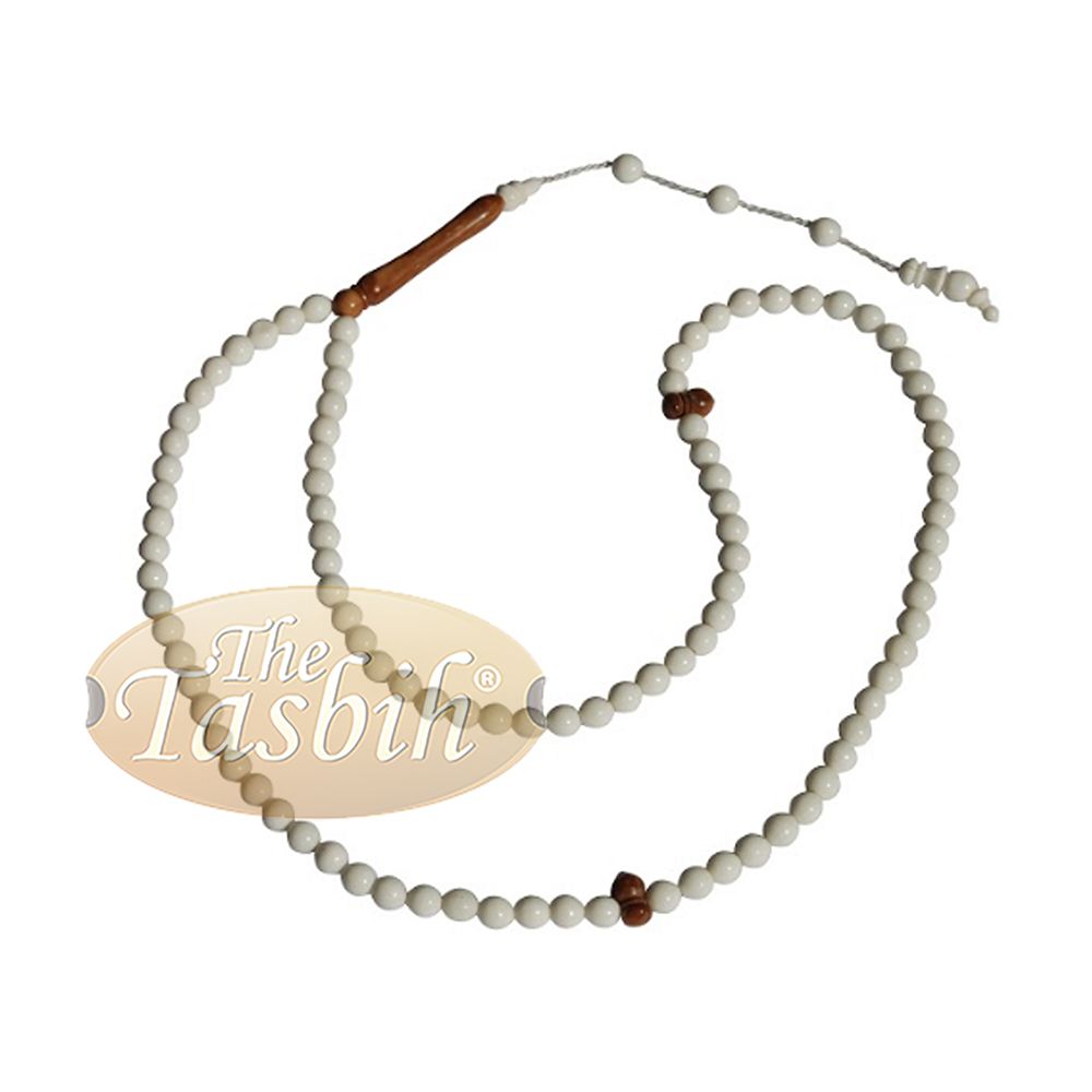 Small Turkish Style 6 mm Camel Bone Prayer Beads Tasbih 99 Count