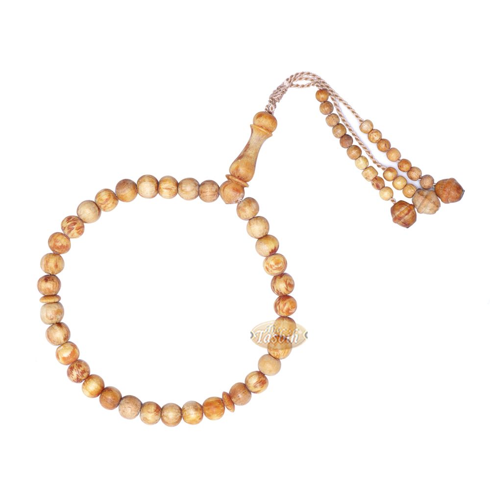 Buy 1 Get 1 Free! Scented 33-Bead Pine Pitch Wood Muslim Prayer Beads Rosary 8 mm Wood Misbaha