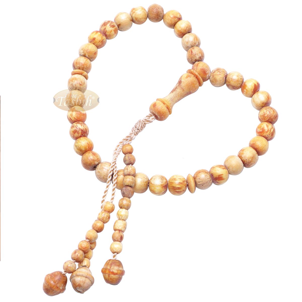 Buy 1 Get 1 Free! Scented 33-Bead Pine Pitch Wood Muslim Prayer Beads Rosary 8 mm Wood Misbaha