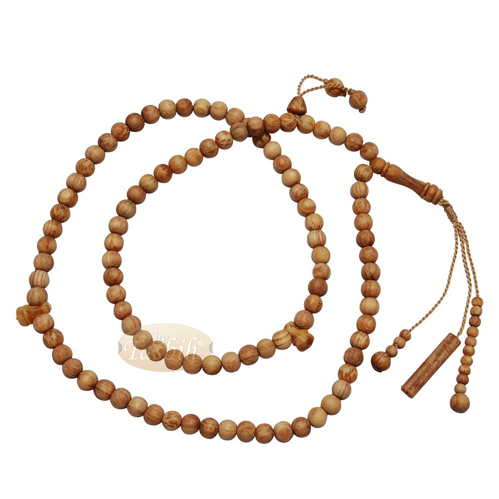Large Scented Pine Wood Tasbih 10 mm Beads Prayer Beads