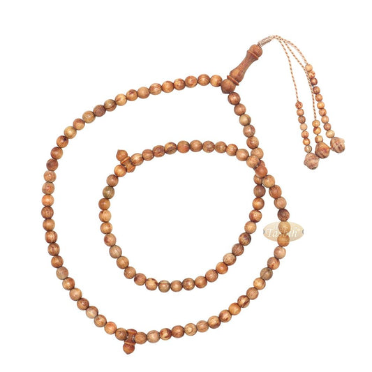 Buy 1 Get 1 Free! Naturally Scented Pine Wood Prayer Beads 8 mm Tasbih 99-Bead Tasbih