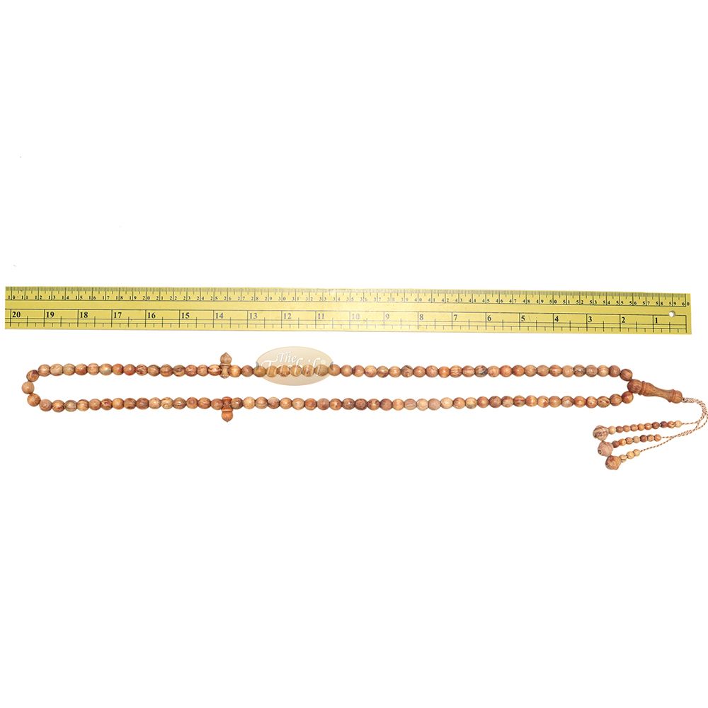 Naturally Scented Pine Wood Prayer Beads 8 mm Tasbih 99-Bead Tasbih