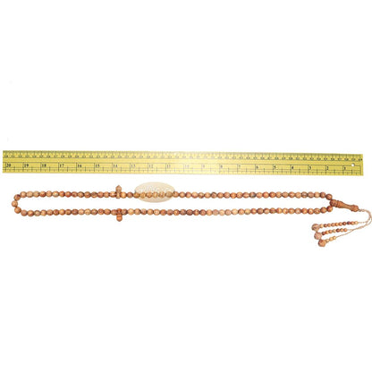 Naturally Scented Pine Wood Prayer Beads 8 mm Tasbih 99-Bead Tasbih