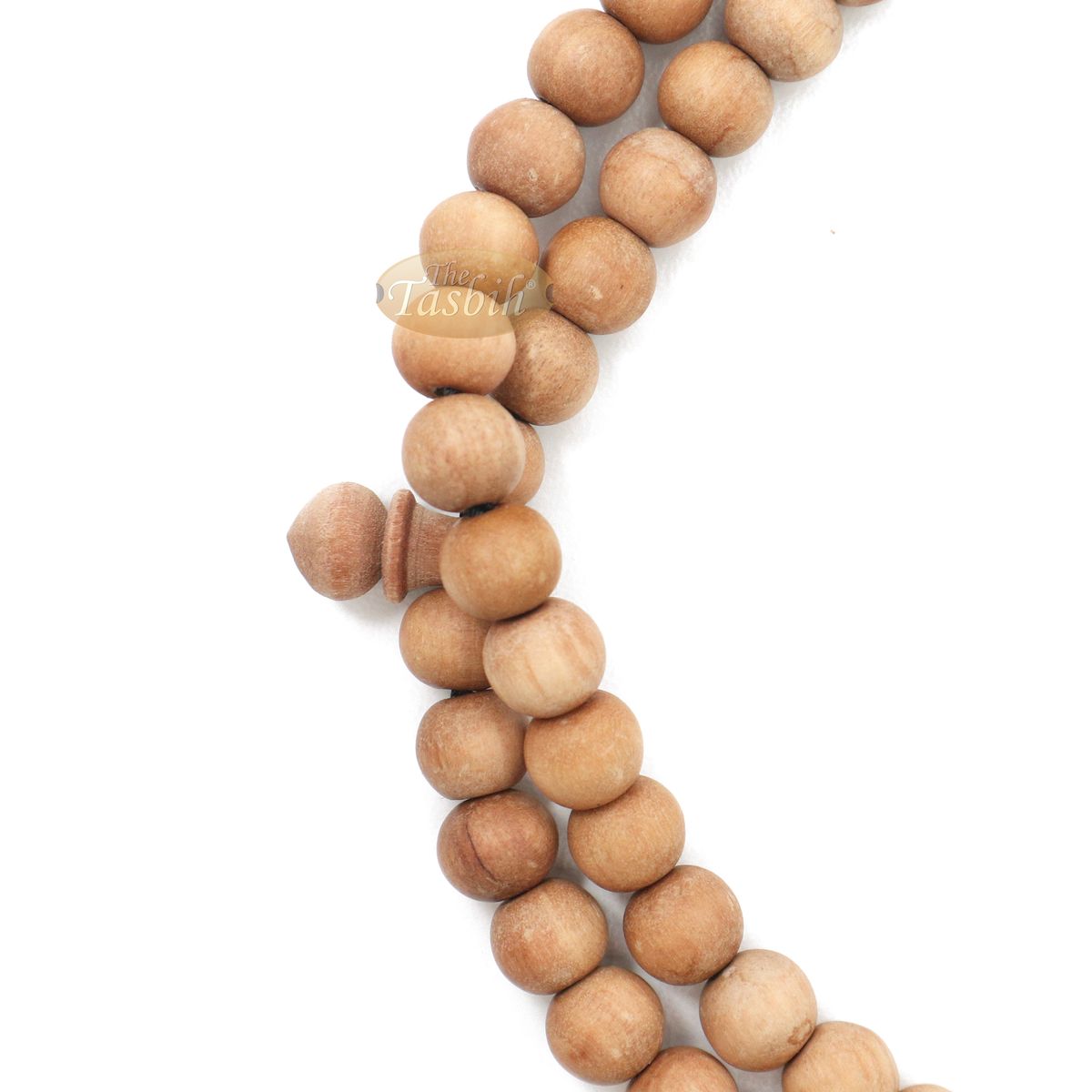 Sandalwood Jerrahi Dhikr Beads Scented Sufi Tasbih 9 mm 11-Bead Markers & Black Tassel