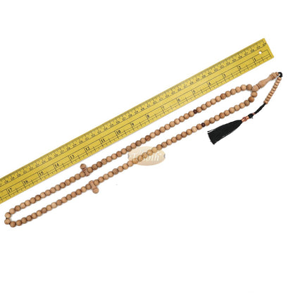 Sandalwood Jerrahi Dhikr Beads Scented Sufi Tasbih 9 mm 11-Bead Markers & Black Tassel