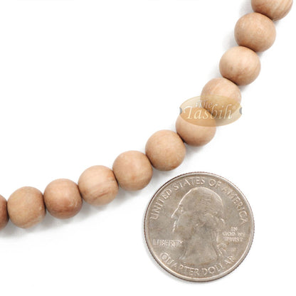 Sandalwood Jerrahi Dhikr Beads Scented Sufi Tasbih 9 mm 11-Bead Markers & Black Tassel