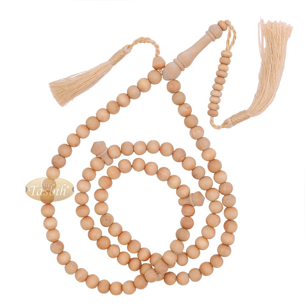 Matching Brown Tassel Sandalwood Prayer Beads 8 mm Bead Tasbih Rosary