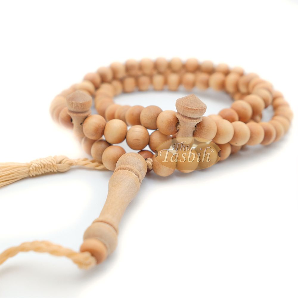Matching Brown Tassel Sandalwood Prayer Beads 8 mm Bead Tasbih Rosary