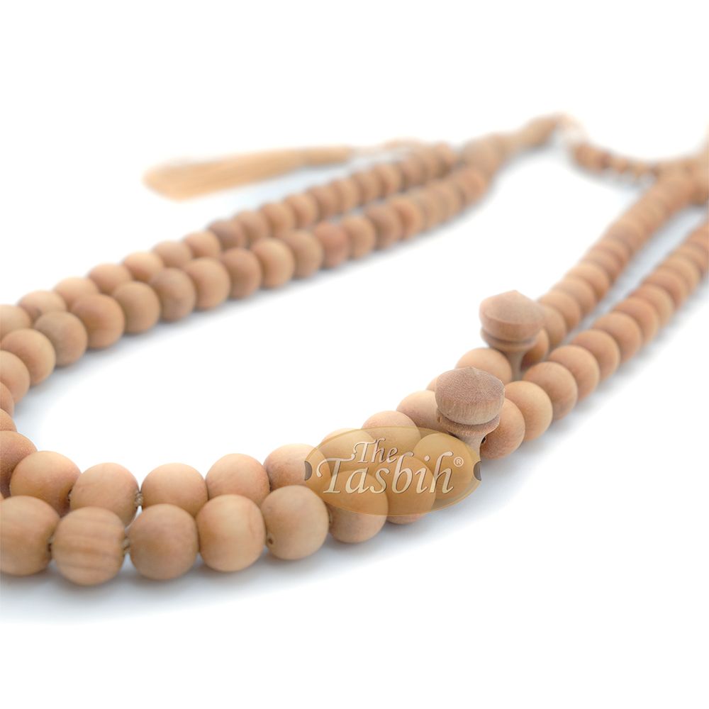 Matching Brown Tassel Sandalwood Prayer Beads 8 mm Bead Tasbih Rosary