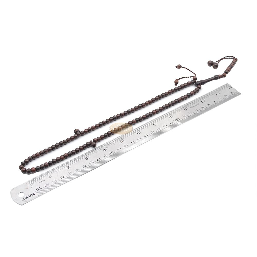 Tamarind Heartwood 6 mm Islamic Misbaha Wooden Rosary Tasbih 99-Beads